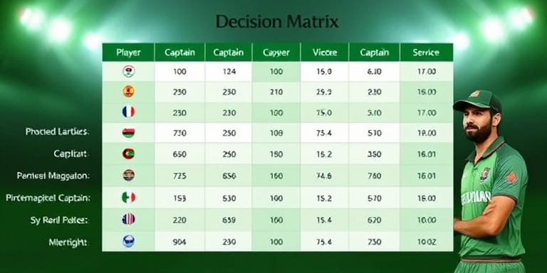 UltraWin India captain decision matrix